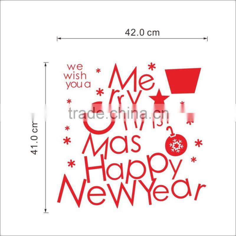 Removable Red Christmas tree Wall Sticker Art Vinyl Mural DIY Quote Room Decor