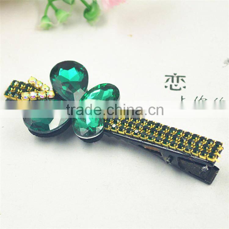 2015 Hot Alligator Hair Clip Hair Rhinestone Barrettes Boutique Bows