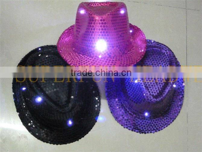 supply hot selling LED flashing Christmas hats