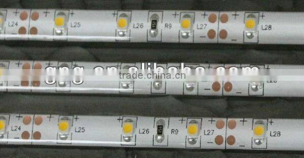 smd 3528 led white/warm white/yellow flexible strip with120leds