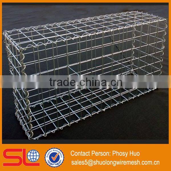 Rock cage, wire basket gabion retaining wall, galvanized gabion basket