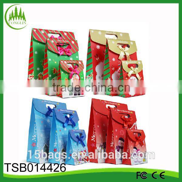 2014 China new product wholesale promotion Christmas paper gift bag