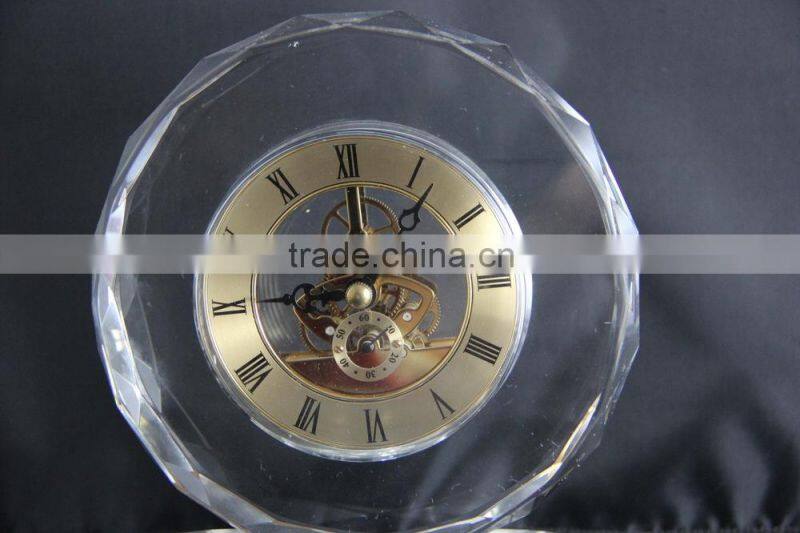 luxury round crystal glass watch glass base business gifts souvienir gifts