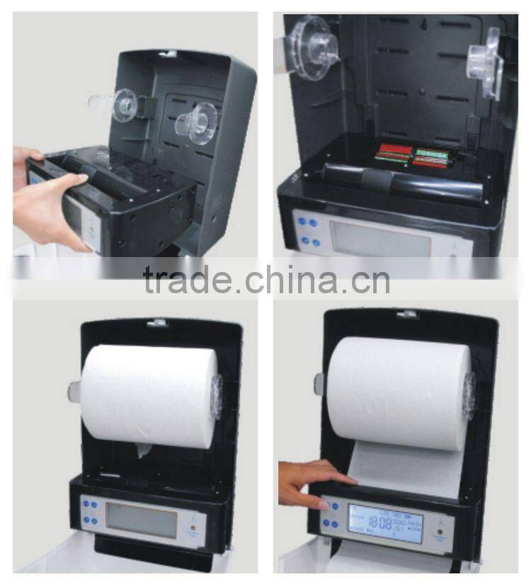 commercial LCD display electric automatic toilet paper dispenser
