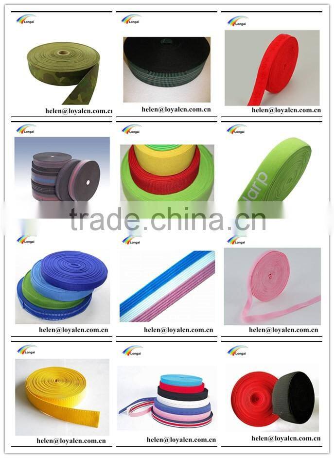 3.8cm strong custom jacquard polyester elastic webbing strap for sale
