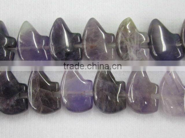 Gemstone carved animal amethyst carved bear