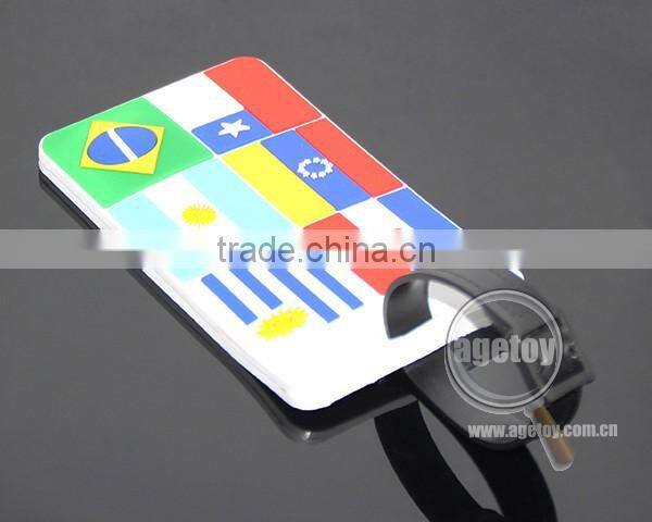 Uruguay Argentina Brazil Paraguay Venezuela Chile National Flags Souvenir Promotion Custom Soft PVC Luggage Tag