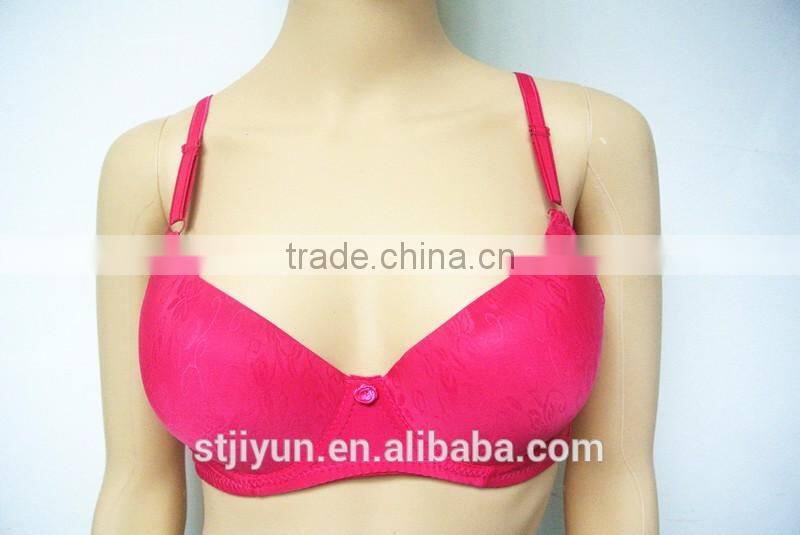Cheap Rose Red Lace Sexy Girls Big Size Bra