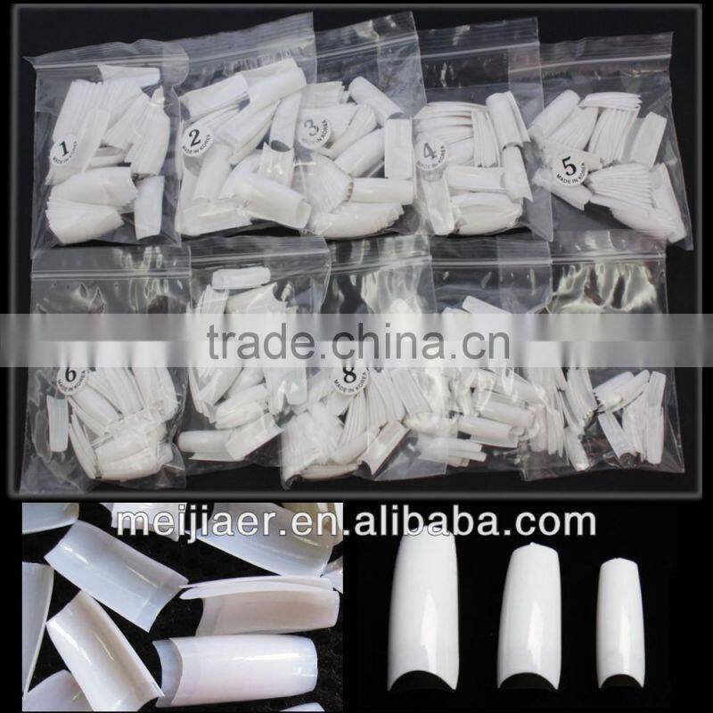 ABS false nail tips design 10 sizes each 50 pcs per bag