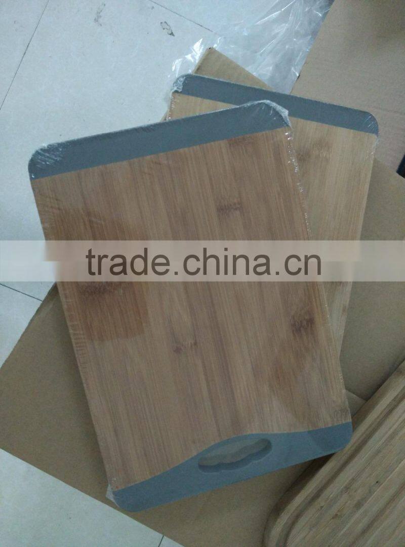 Rectangle Plastic & Bamboo double side cuttingboard