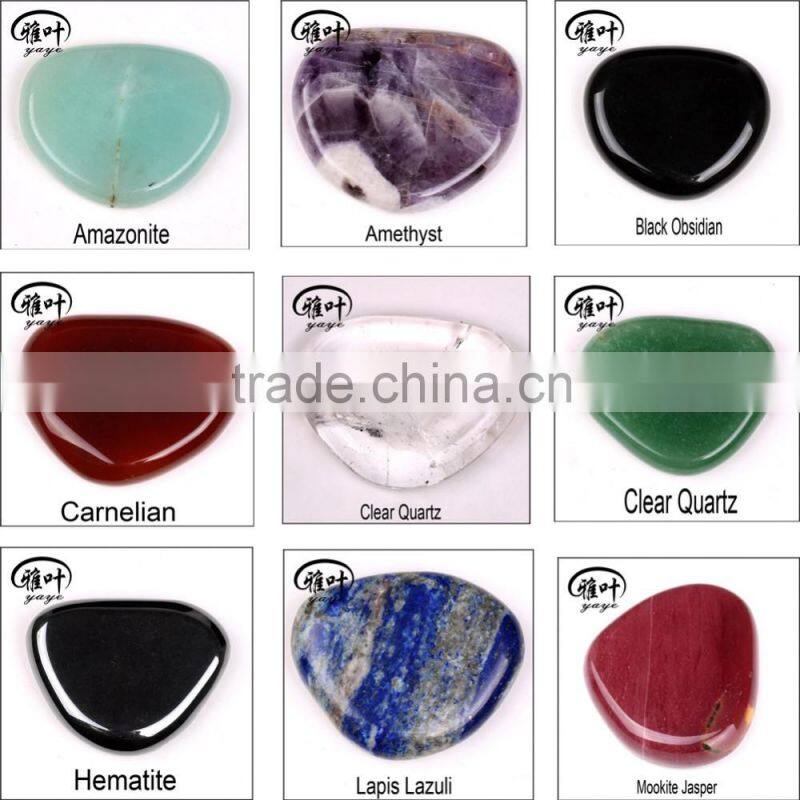 4 pcs Reiki Healing carving Oval shape reiki healing set gemstone