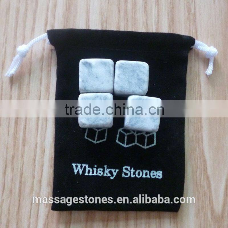 20mm Wholesale Ice Cube Whisky Stones Black Basalt Whisky Stones Bar Accessories Ice Cube Whisky Stones