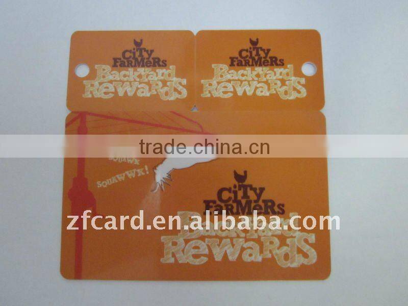 plastic family VIP card with barcode
