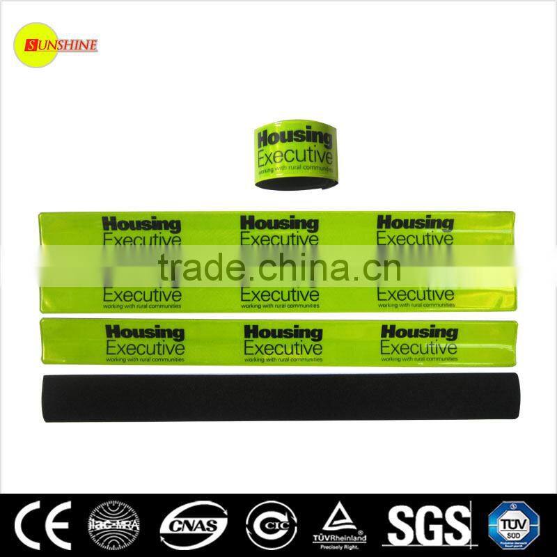 Custom printed PVC reflective slap band