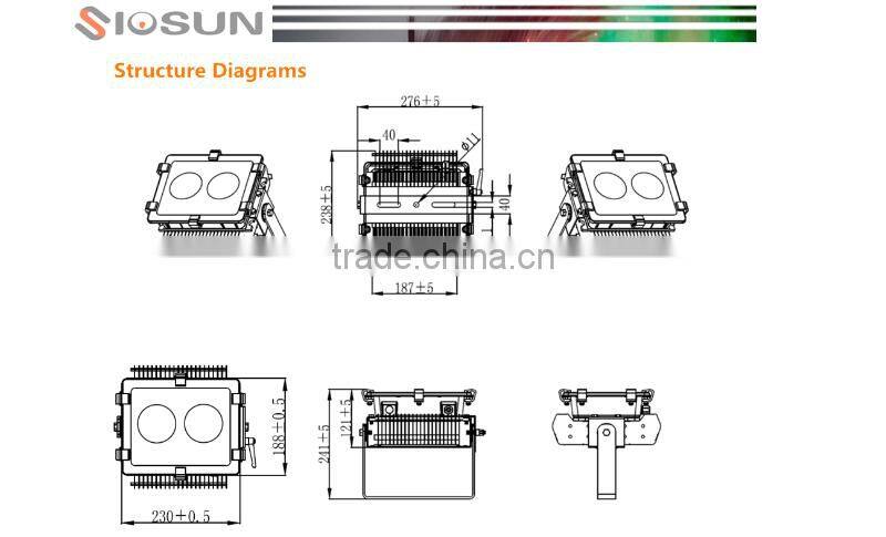 200 w CE ROHS approved IP 67 110 degree flood light outdoor led flood light