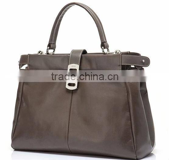 2016 plain matt leather european style ladies fashion handbags hand bags