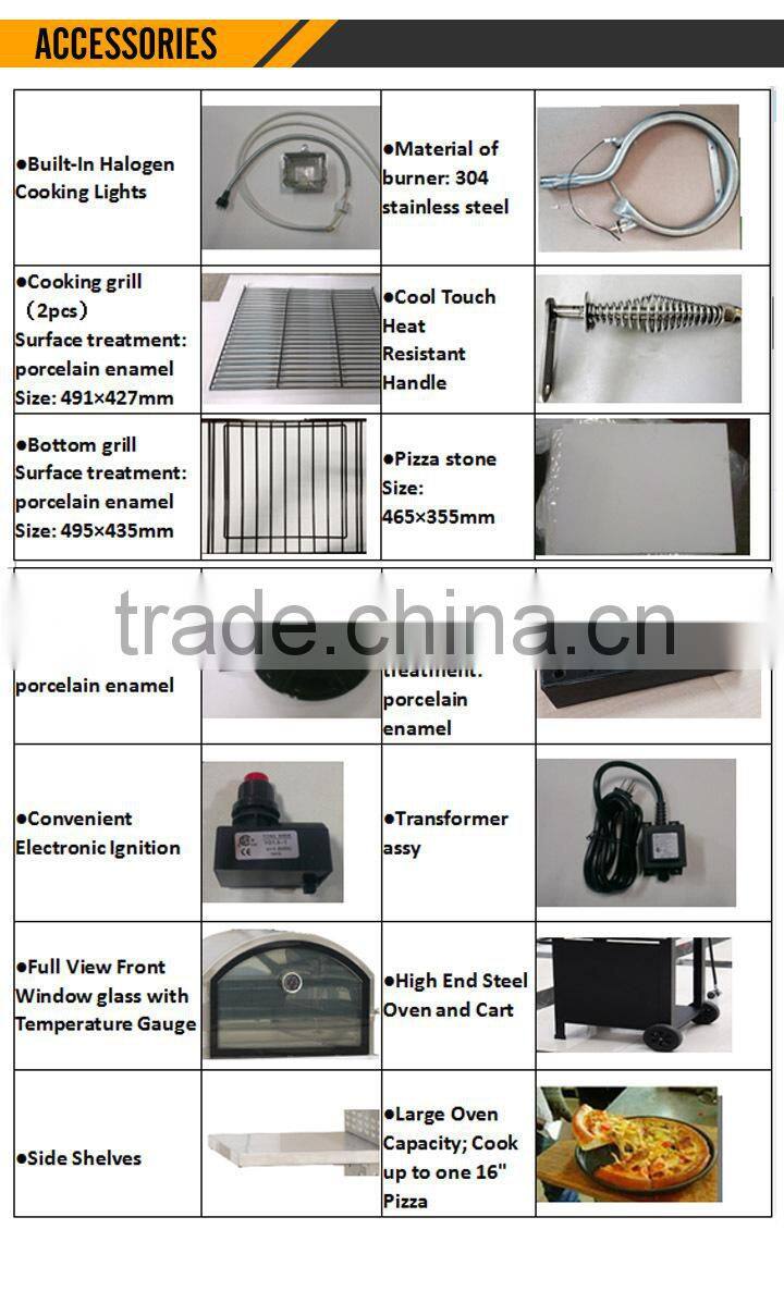 modular 16 inch pizza oven with stone floor baking