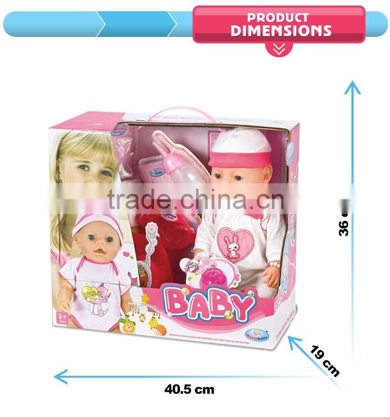 Guangdong popular 42cm lovable pee reborn baby dolls with moving eyes