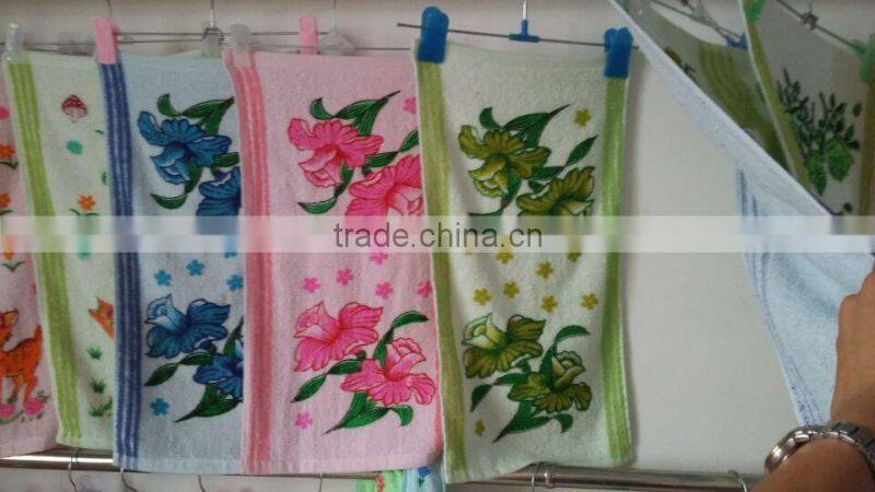 Yarn dyed colorful printing 21S cotton towels
