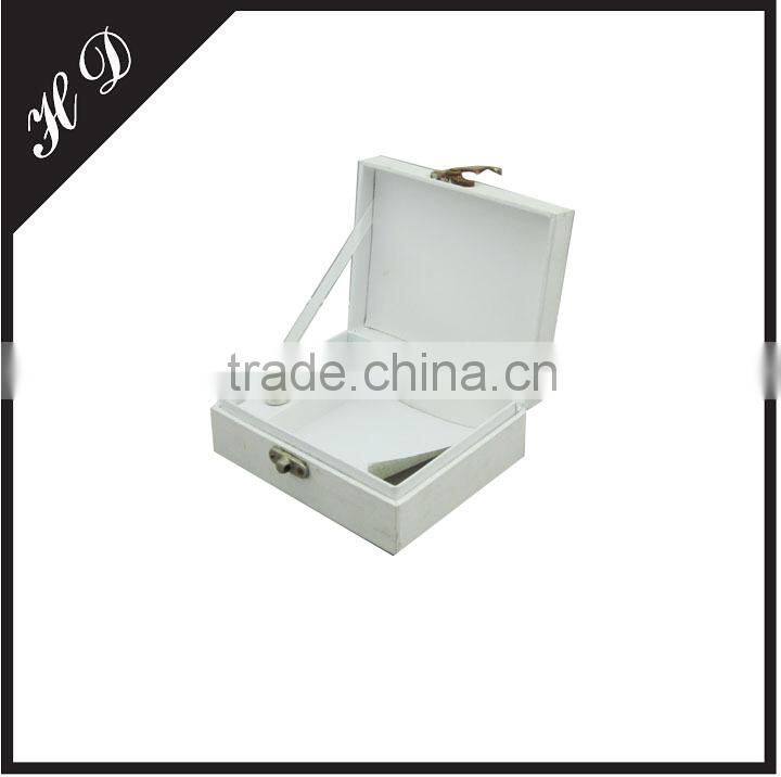 High quality white wooden tie box