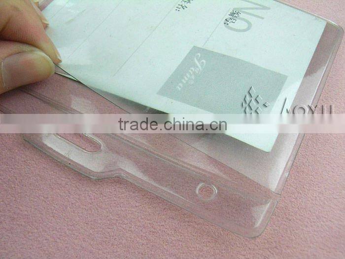 transparent soft pvc id card holder