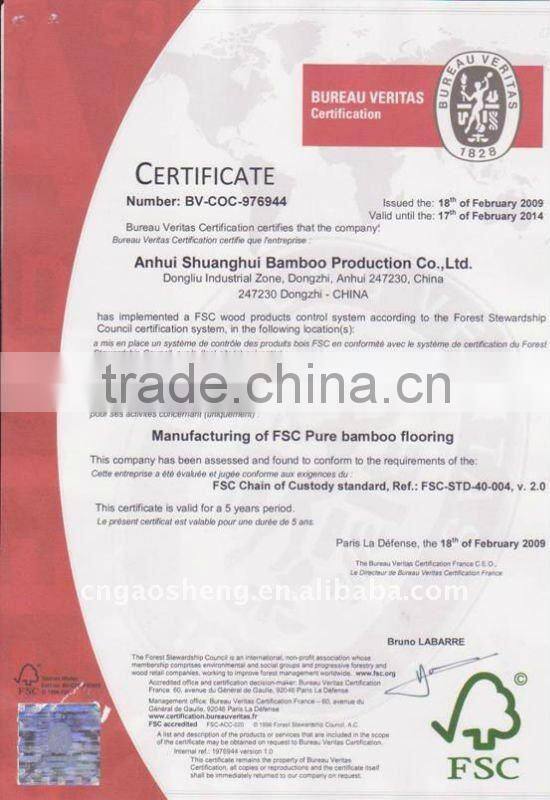 Solid T&G Bamboo parquet