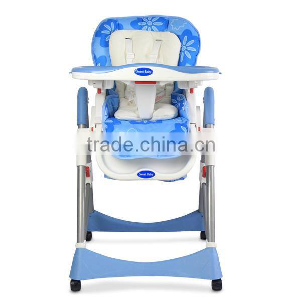 Hot Model Baby High Chairs with adjustable footrest and EN14988 certificate