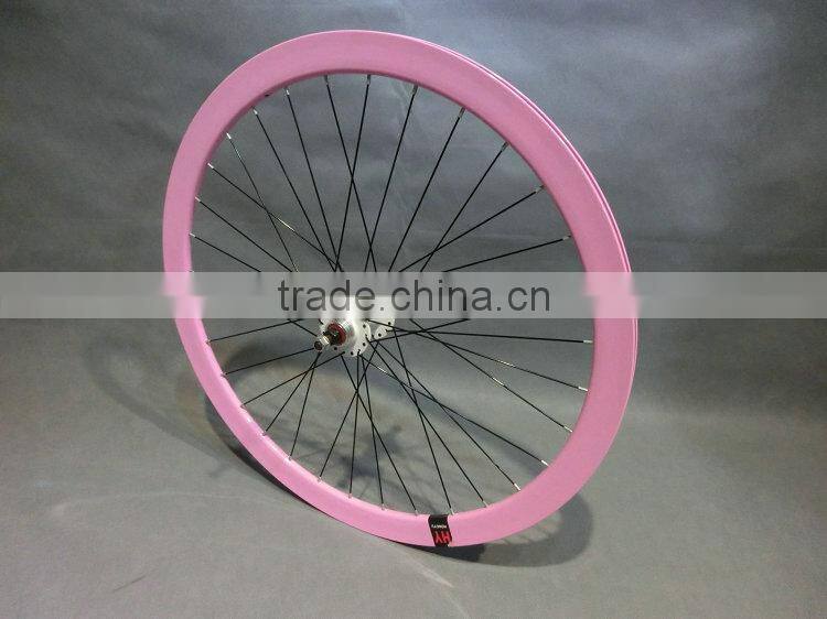 Colorful steel spokes customized fixie bicycle wheel flip flop hub bicycle wheel