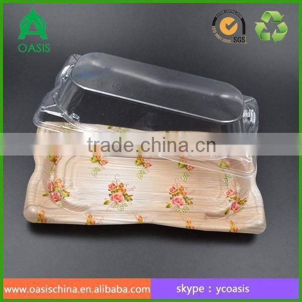 Food grade disposable plastic sushi packaging box
