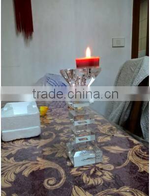 k9 crystal candle holder,high quality crystal pillar candle holders