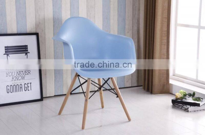 Dining room furniture modern design plastic chair with steel frame