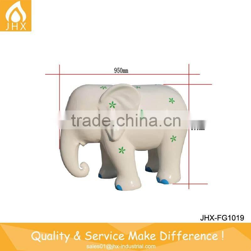 Theme Park Fiberglass Lifelike Large Elephant Statues