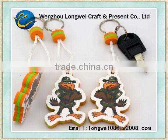 eva foam keychain/dolphin keyring/ eva floating keychain