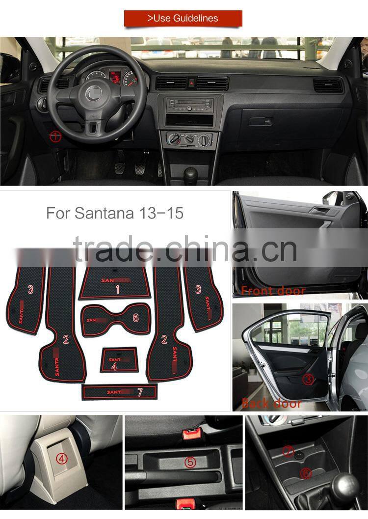 Car interior decoration car dashboard mat for Volkswagen Santana 2013-2015 9pcs/set