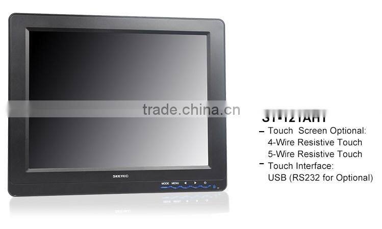 HDMI VGA input 12.1 inch touch screen foldable stand bracket led display advertising