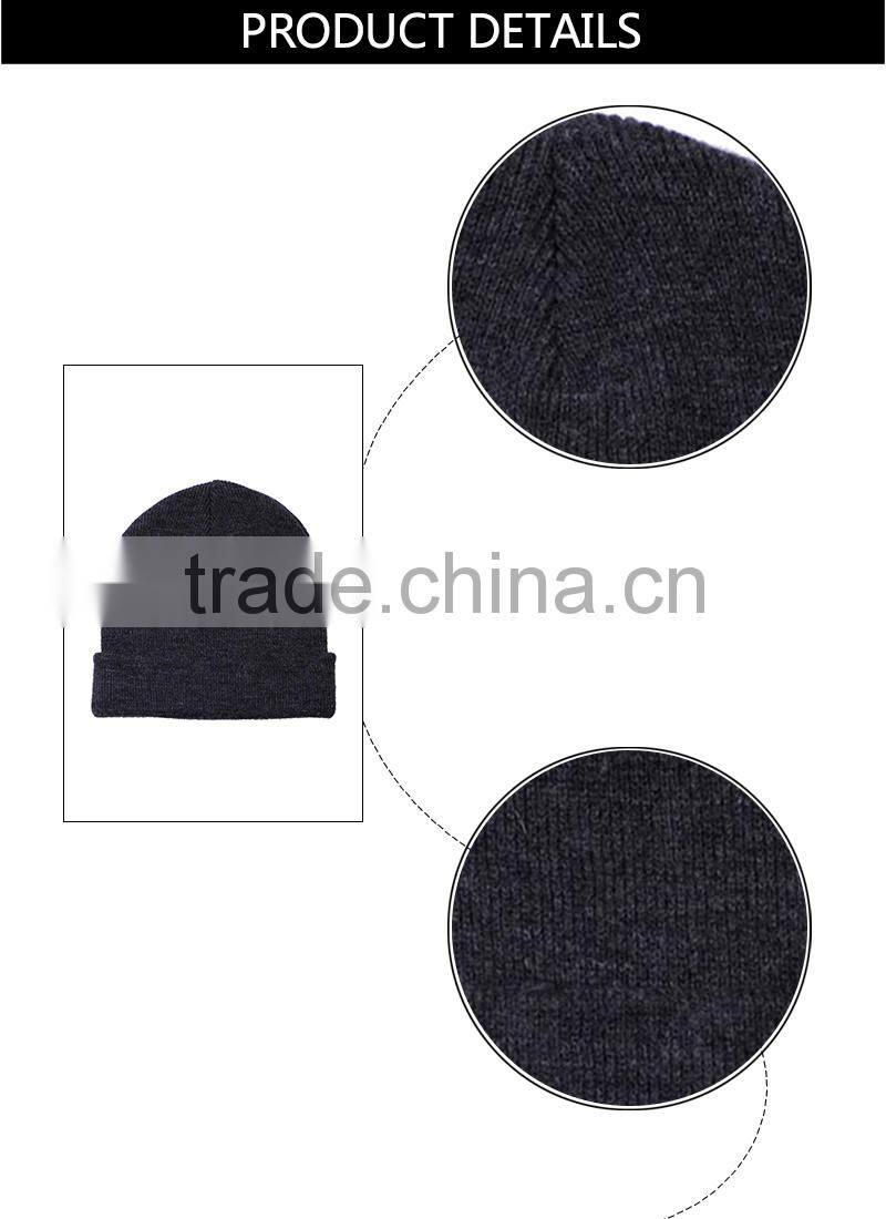 Lowest price colorful knitted acrylic hat beanies