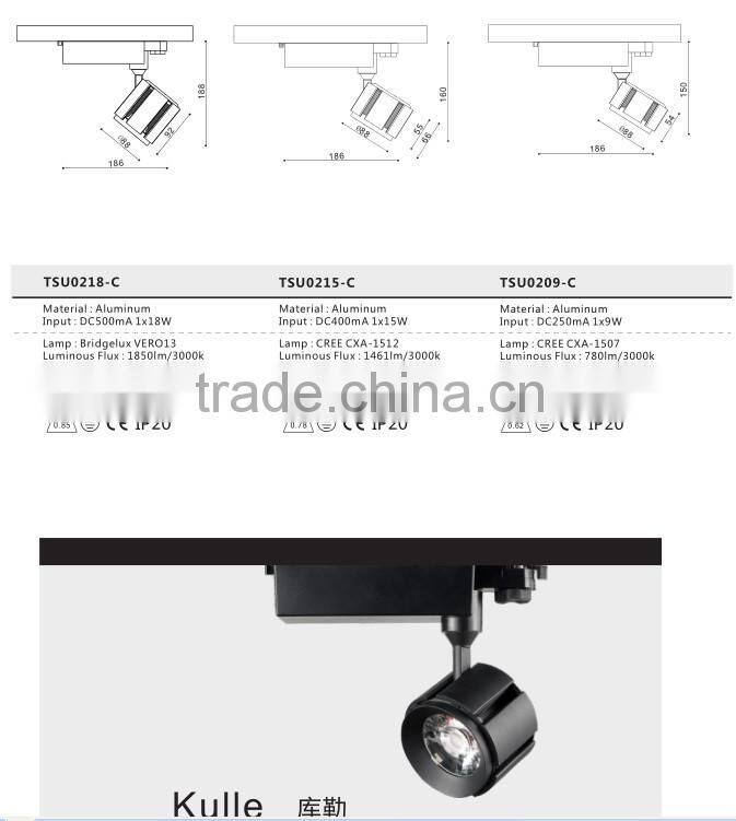 global led track rail lights 40watts