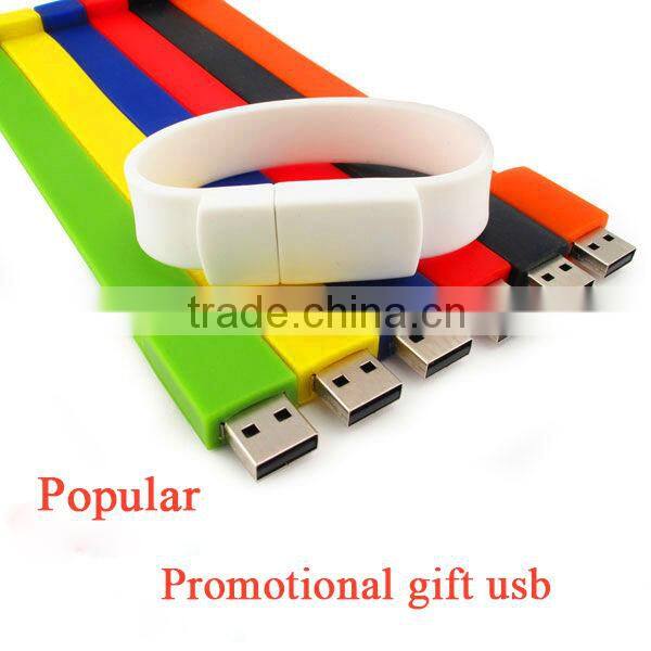 Customized silicone wrist band flash disk