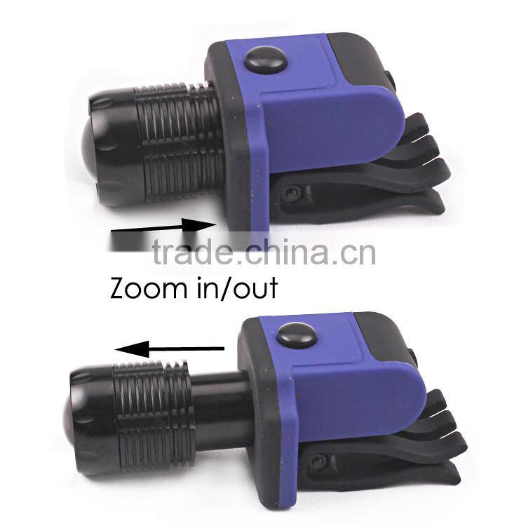 45 Degrees Adjustable Zoomable Clip-on Baseball Hat Light
