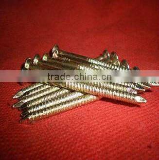 thickness 3.8mm galvanized yellow screw nails