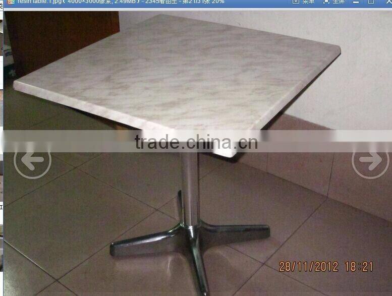 restaurant furniture simple square dining coffee table aluminum leg table YT45