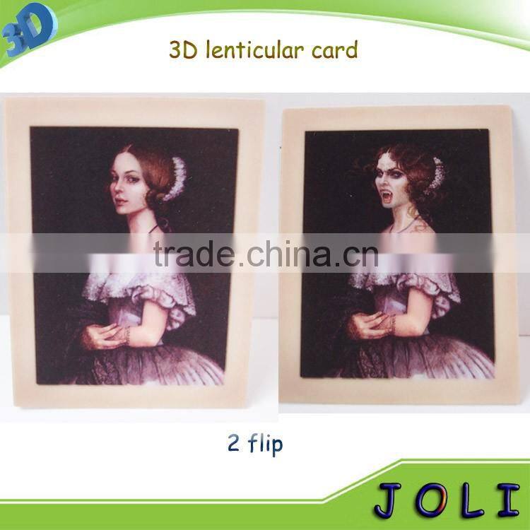 High Quality Leticular or Grating change printing 3D Card Colorful Flower