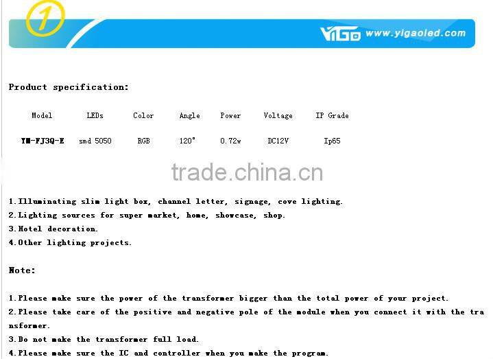 rgb 3leds dc12v rohs 5050 smd module led