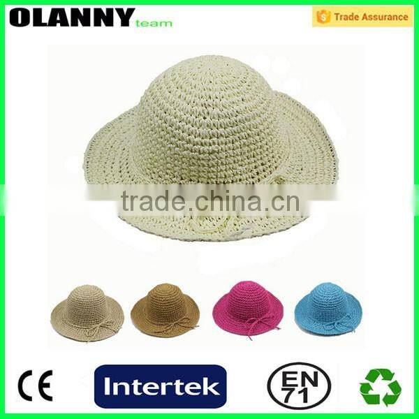 plain promotional factory price paper straw hat