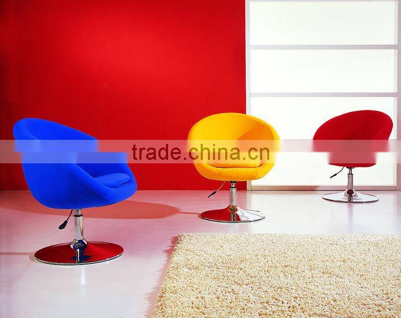 Easy style color fiber upholstered soft swivel leisure Chair