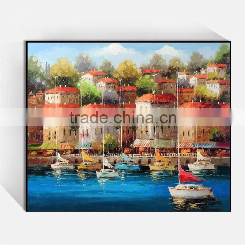 Shu1914 Hand painted mediterranean landscape oil painting