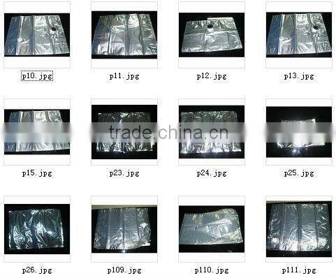 Aseptic foiled packaging bag in box for wine/juice/carbonated beverage