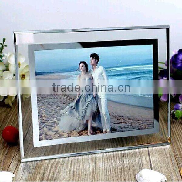 Acrylic 8x10 double sided glass photo frame