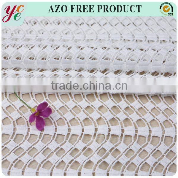 Keqiao supplier high quality battenburg lace fabric nylon spandex lace fabric for dressing