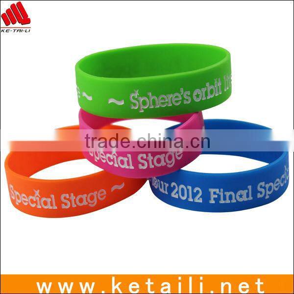 personalized silicone bracelets band for athletes/sportsman hand chain strap
